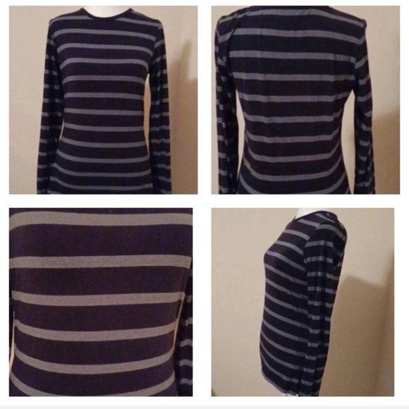 💙🌺Striped long sleeve top - Picture 1 of 9